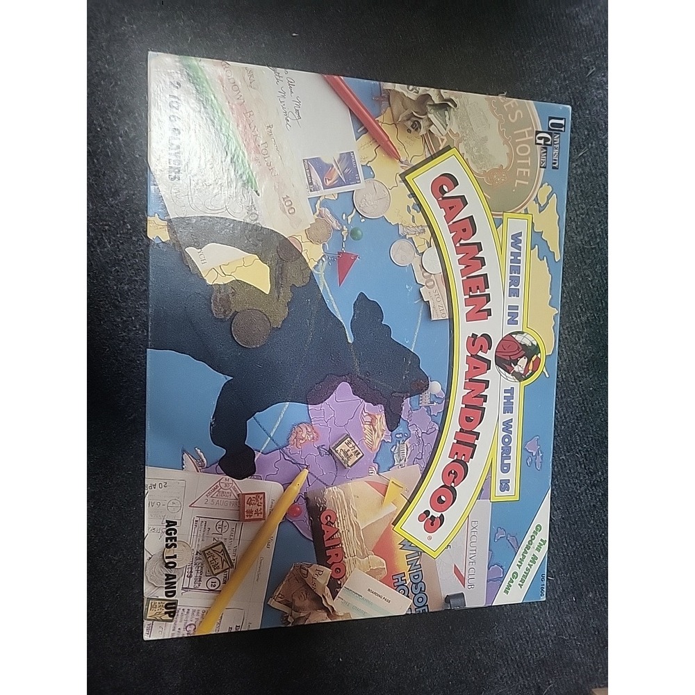 Vintage Where In The World Is Carmen Sandiego? Board‎ Game 1992 university games
